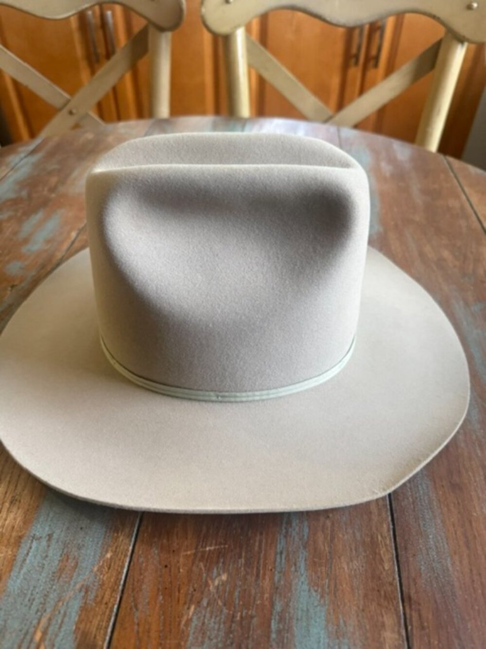 Vintage Resistol 3X Beaver Fur Felt Cowboy Hat Silver Belly 6 7/8 QH60 W221 MINT - Picture 6 of 10